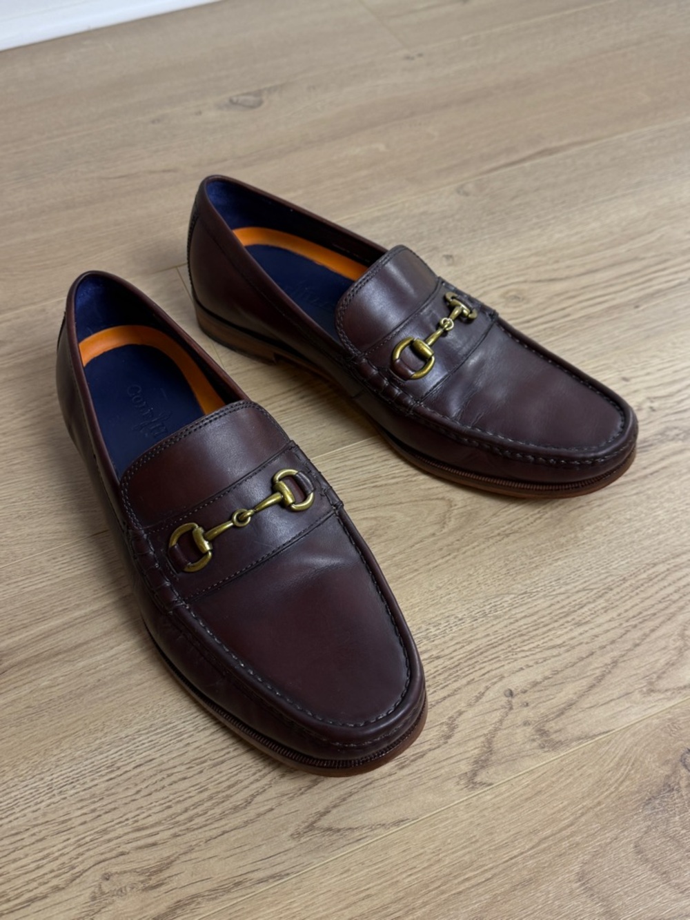 Cole Haan Men's Leather Bit Loafers - size 10.5 burgundy/purple